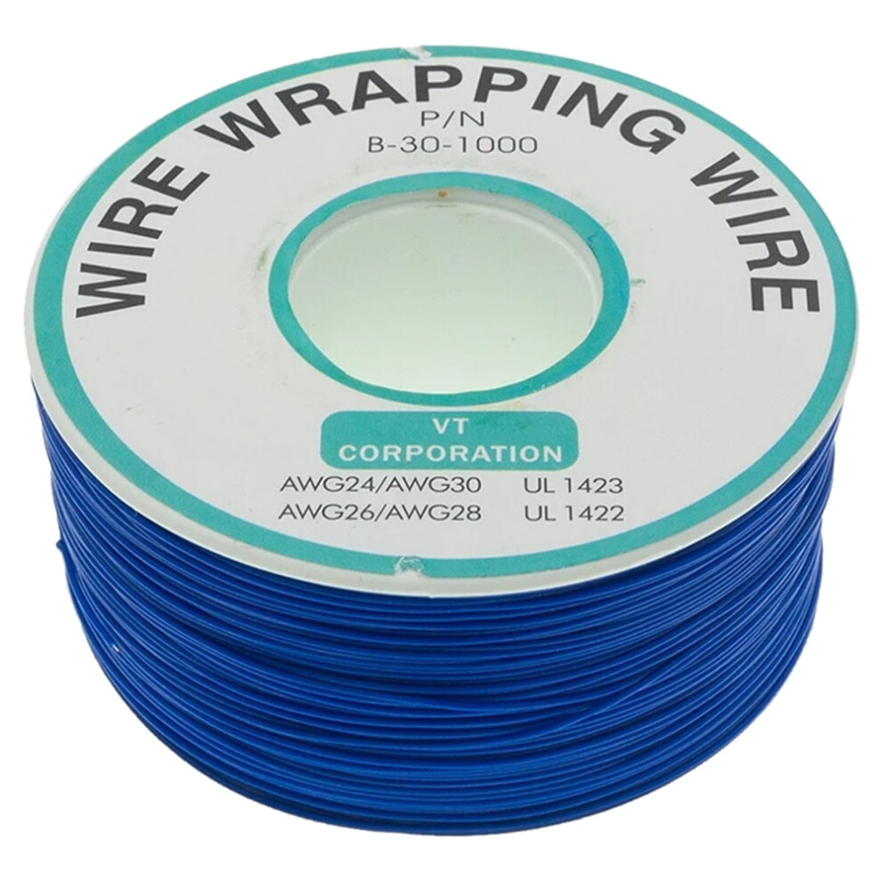 Jixopn 250M 30Awg Single Core Pcb Jumper Wire, Tinned Copper Solid Cable B-30-1000, Insulated Electronic Conductor For Electronic Test 9340258886874