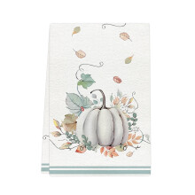 FloHua - Soldes de Noël - Essentiels pour la maison - Serviette de cuisine à motif citrouille - Petit torchon - Idée cadeau de Noël
