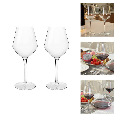 Bicchiere da vino rosso in plastica creativa (2 pezzi) 1