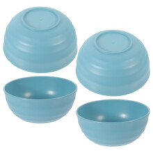 Ensemble de 4 bols en paille de blé, soupières, plats de service, couverts incassables