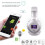 Ακουστικά Bluetooth LINLIN Over Ear, Ασύρματα πτυσσόμενα ακουστικά με μικρόφωνο, FM, κάρτα TF, 3