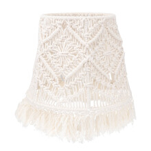 Abat-jour bohème en macramé, tissé à la main, pour lampadaire de chambre (1 pièce)