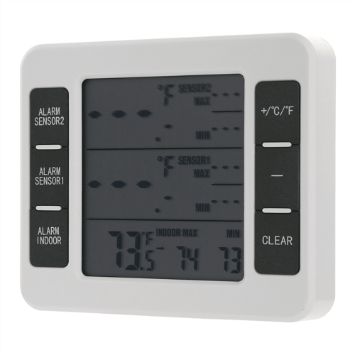 Termômetro e Higrômetro Digital LCD ckepdyeh para Ambientes Internos e Externos, com Sensor de Temperatura e Umidade, B 2