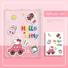 iPad Air 5 beschermhoes Pro 11 Hello Kitty Mini 6 schattige cartoon 10.2 stickerstijl 8/9/10 generatie nieuw