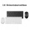 2.4G Wireless Silent Mini Keyboard & Mouse Combo, Full-size Multimedia Set compatible with iPhone, iPad, Android Tablet, Win PC 7
