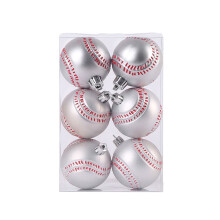 Weihnachtsbälle als Christbaumschmuck mit Aufhängeschlaufe – Rugby, Basketball, Baseball, Football, Tennis – für Weihnachtsbaum und