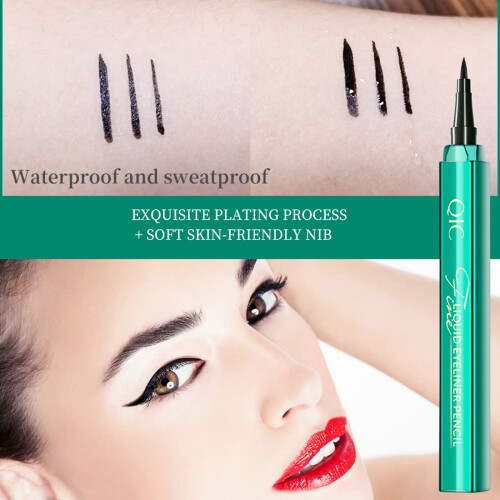 Liquid Eyeliner Waterproof Smudgeproof Fine Tip Quick Dry Long Lasting Easy Grip 2