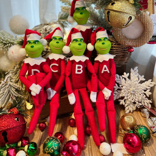 Χριστουγεννιάτικη διακόσμηση Grinch, στολίδια Grinch, χριστουγεννιάτικο μενταγιόν με 2