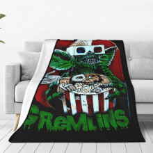 Gremlins Flanell-Sofadecke, superweiche Kuscheldecke für alle Jahreszeiten, 127 x 152 cm Mikrofleece