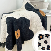 Harliver Überwurfdecke mit Blumenmuster, großes Blumenmuster, weiche, kuschelige Mikrofaser für Couch, Bett, Sofa, Baby, Haustiere (Chen Grey, 100