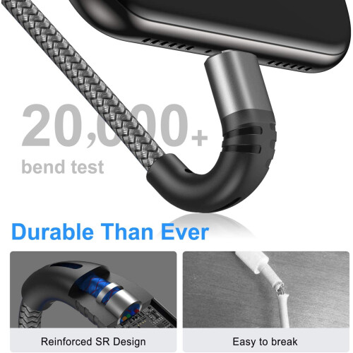 Καλώδιο Micro USB Φορτιστής τηλεφώνου Android 6 ποδιών, 2 τεμάχια μακρύ καλώδιο φόρτισης 2