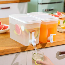 Bouilloire d'été avec robinet, bouilloire isotherme, grande casserole en plastique, seau à boissons, bouteille d'eau froide pour réfrigérateur