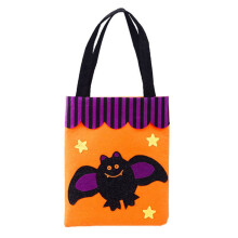 Halloween-koristeet, söpöt lepakko-luuranko-kurpitsa-haamu-hämähäkki-kuitukankaiset lahjakassit, Halloween-temppu-or-keksipussit