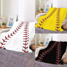 Huayishang Fleece-peiton alennusmyynti, baseball-teemainen flanellipeitto urheiluun, kevyt ja pehmeä torkkupeitto lapsille, sohva, sänky - kodin