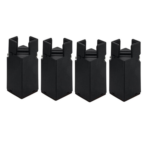 Elevadores de móveis com grampo de parafuso ajustável, para mesa, cadeira e cama, 10 cm (4 polegadas), compatíveis com pés quadrados/redondos.