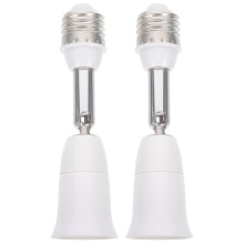 2 rallonges de douille d'ampoule flexibles, adaptateurs pour douille d'ampoule (E27-E27)