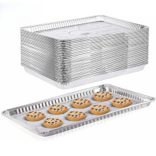 Robuste, rechteckige Einweg-Keksschale/Backblech aus Aluminium, 17 3/4 x 12 3/4 x 1 1/4 Zoll