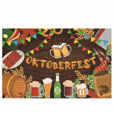 Poaug Flag, Bannere på Udsalg Udsalg Oktoberfest Bannerdekoration Brun Tysk Oktoberfest Tema Festdekorationer til Bayerske Festivalartikler Kaki