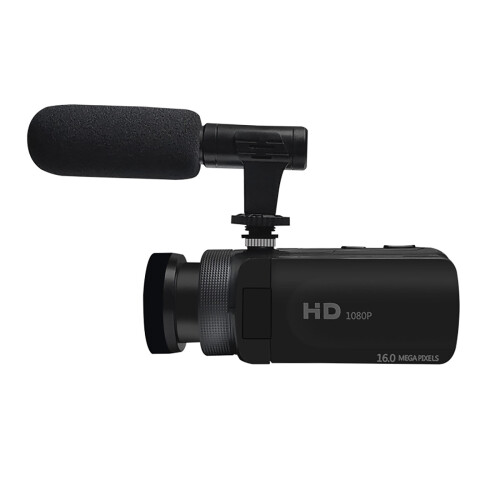 Câmera de vídeo digital DV HD com tela LCD de 2,7 polegadas e 16 milhões de pixels, com microfone e recursos de fotografia. 1
