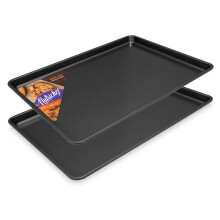 Plaques à biscuits et à pâtisserie antiadhésives extra larges NutriChef, lot de 2