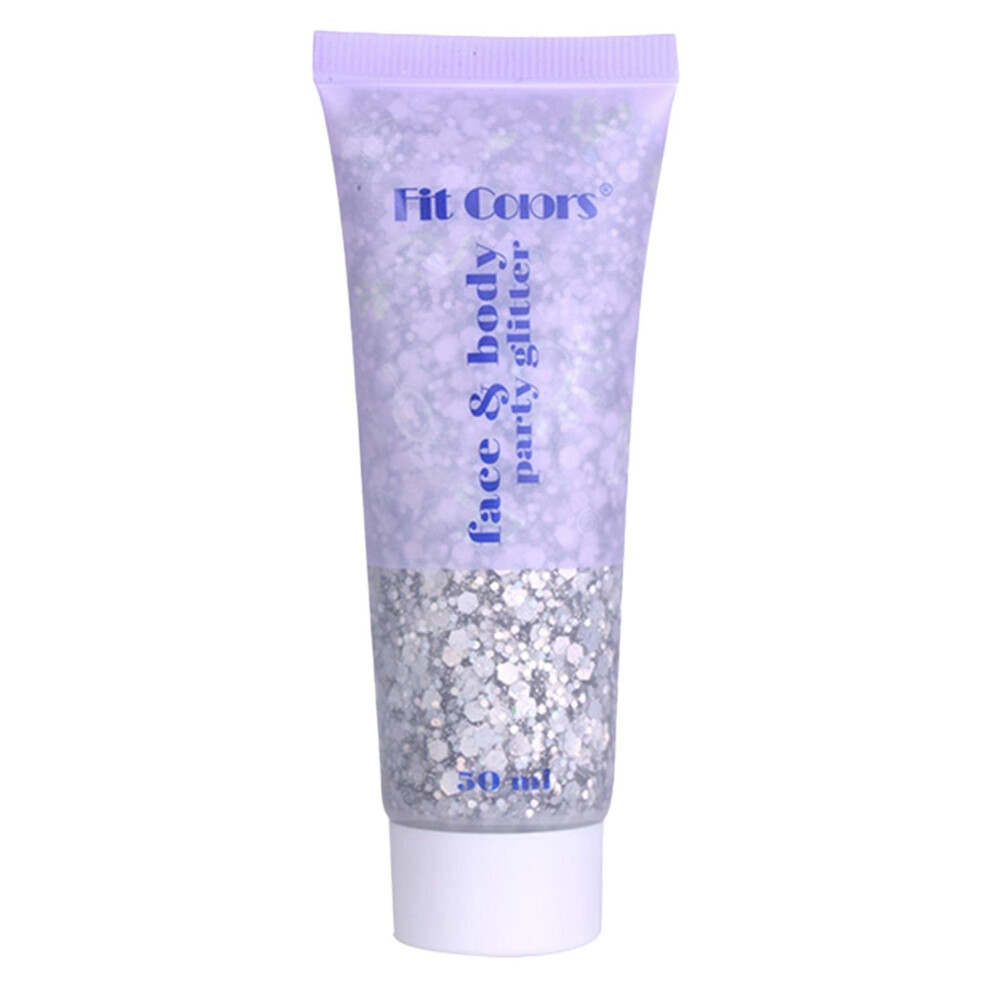 Chunky Holographic Glitter Gel for Face Body Hair Nails, No Glue Needed, Festival Sparkle