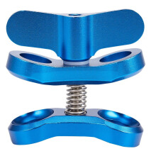 Cameraaccessoire Duiklampen Bal Vlinderclip Arm Klemhouder Aluminium voor Hero3+/4/5Gitup SJ6000Camera Blauw