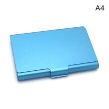 Custodia creativa in lega di alluminio, porta carte, metallo, blu