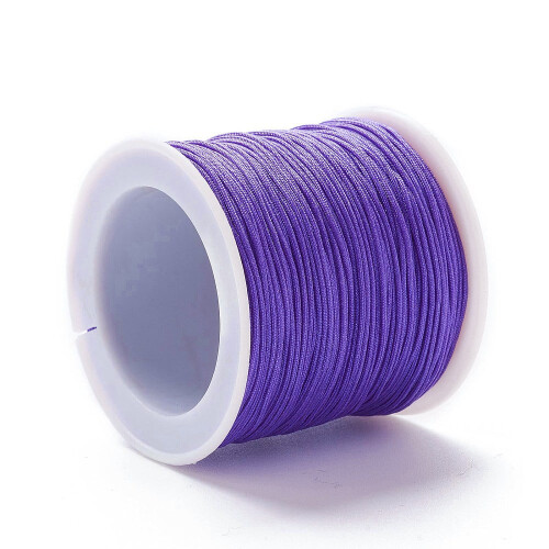 1 Rolla Snáithe Níolóin Braidithe Ábhar DIY le haghaidh Déanamh Seodra Gorm Slinne 0.8mm100 slat/rolla DIY