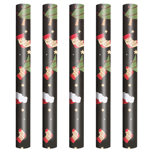Winysin 5 τεμάχια (75cmX50cm) Χαρτί περιτυλίγματος μονής όψης Χριστουγέννων, κλασικός 1