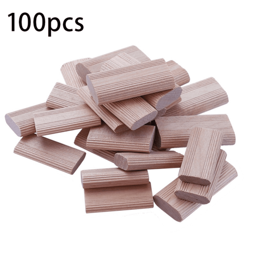 100 τεμάχια ξύλινων συνδέσμων Domino 6mm, βύσματα από ξύλο οξιάς, σύνδεσμοι σύνδεσης 1