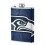 Seahawks Flagon Hip Flask8oz, Ανοξείδωτο ατσάλι και δέρμα κατάλληλο για τρόφιμα, Συμβατό με 1