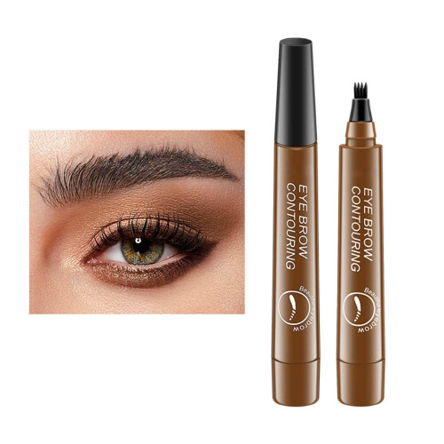 Eyebrow Pen with MicroFork Tip Precision, 24H Waterproof Microblading Eyebrow Pencil for Natural Brows 1