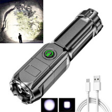 MDHAND Super Bright USB 990000Lm Lanternă LED Reîncărcabilă Lanterna Tactică cu Zoom