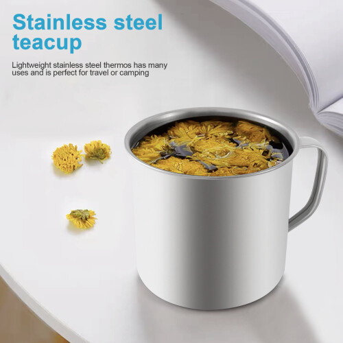 Rustfrit stål kaffe- og tekrus - Camping/rejse - 8,5 cm 1
