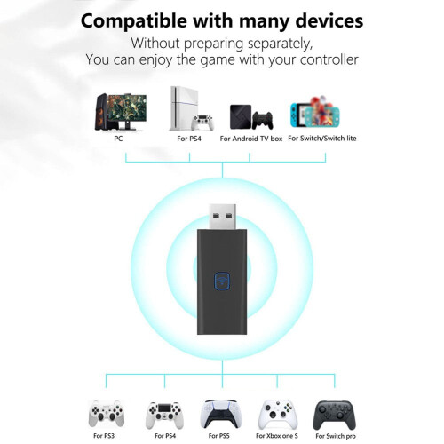 Προσαρμογέας Bluetooth Dongle για PS5, Μικρό φορητό κιτ ασύρματων προσαρμογέων Bluetooth5.0 για 1