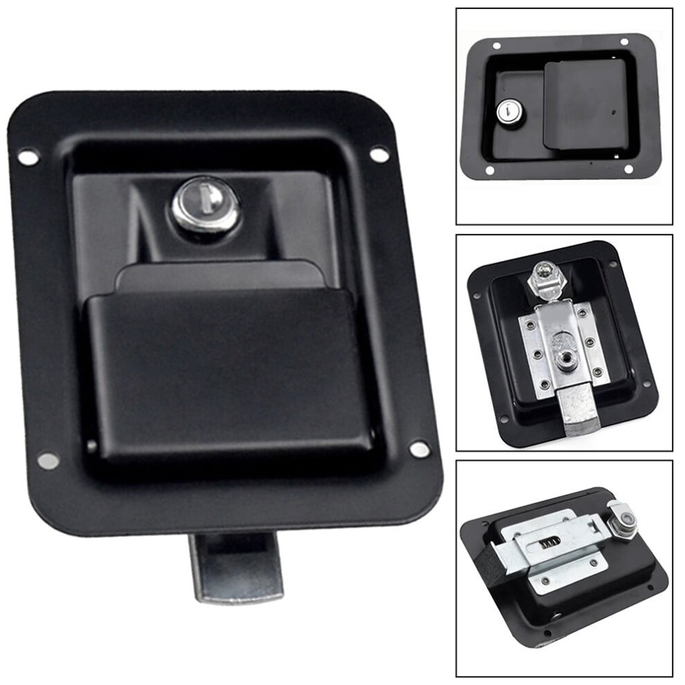 Zriyin Large Paddle Handle Lock Latch Black Powdercoated Caravan Ute Truck Toolbox 9423501725936