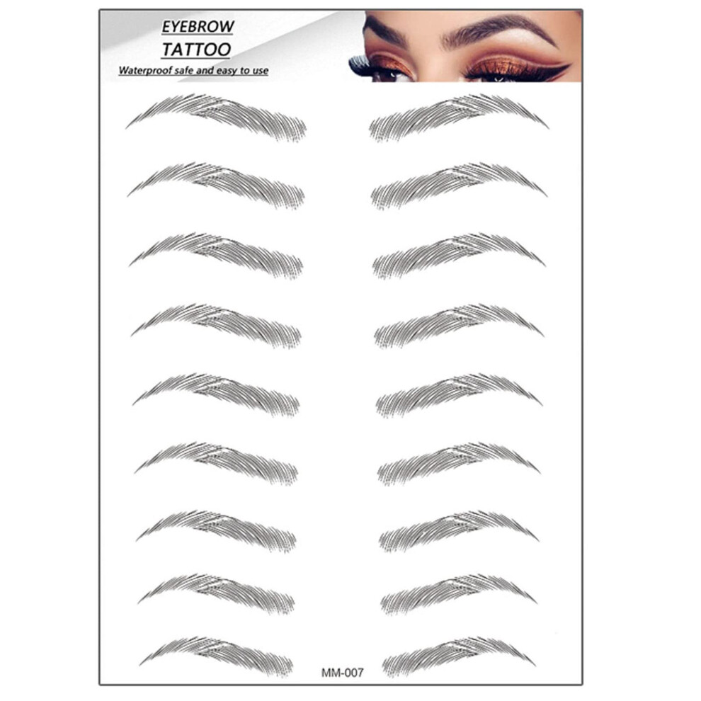 6D Hairlike Eyebrow Tattoo Stickers with Natural Texture, LongLasting Waterproof Eyebrow Transfers