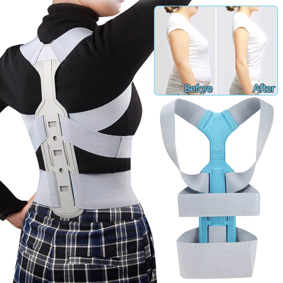 Back Brace Posture Corrector for Women and Men, Shoulder Straightener, Adjustable Full Back Support for Upper & Lower Pain Relief - Scoliosis,