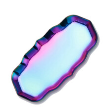 Plateau porte-serviettes en acier inoxydable Wave, plateau de rangement décoratif, vide-poches à bijoux, plateau à thé, plateau à fruits,