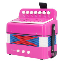 Fisarmonica a 7 tasti di controllo, 17x17 cm, rosso rosa