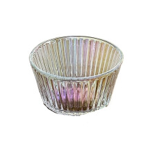 Colorful Glass Dessert Bowls Set for Ice Cream, Yogurt, Cereal and Pudding, Large Capacity