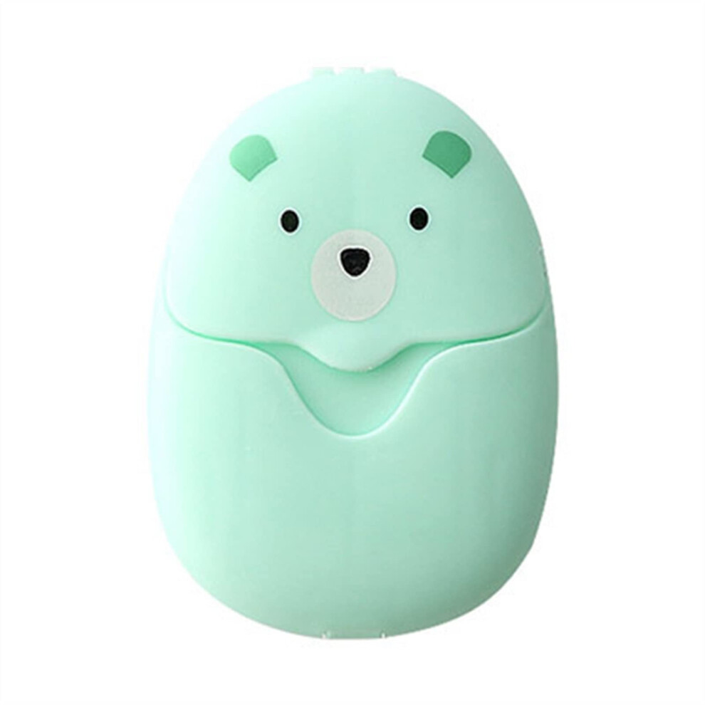 Travel Soap Sheets 2 Boxes 50pcs Compact Dissolvable Paper for Hand Washing with Green Fragrance