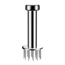 304 Stainless Steel Meat Tenderizer Tool with 19 Needle Blades for Quick Flavor Infusion