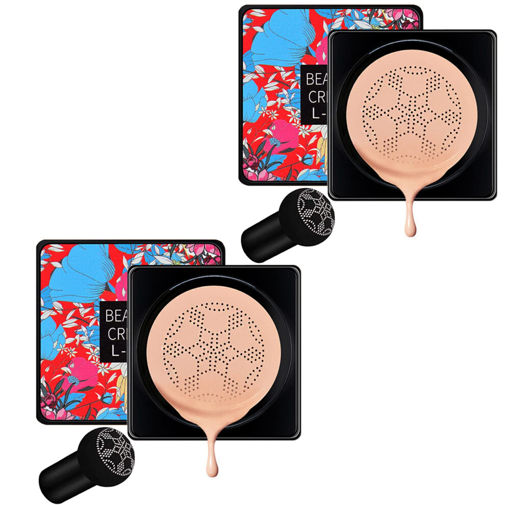 Cream Mushroom Head Air Cushion Cc Foundation With Moisturizing Coverage And Natural Shade