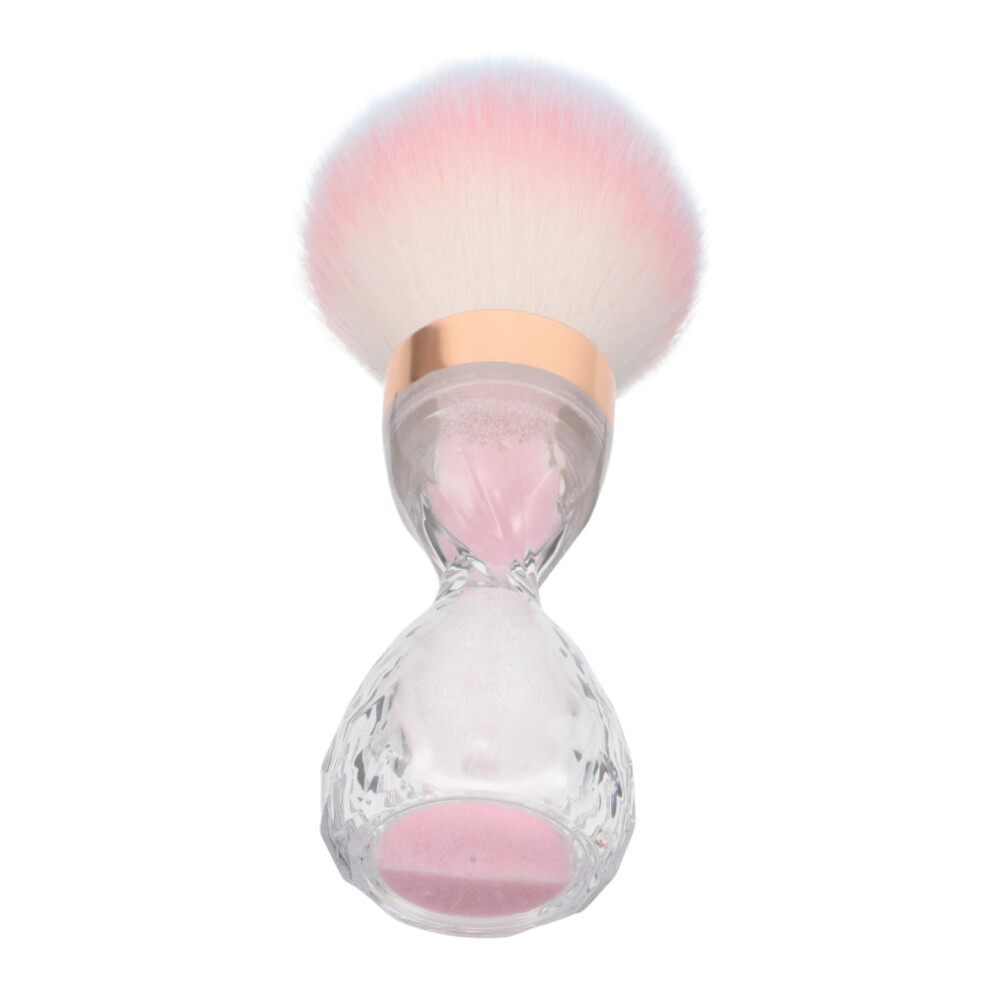 Pink Nail Dust Brush Cleaner With Soft Bristles For Nails And Makeup, Large Head Salon Tool
