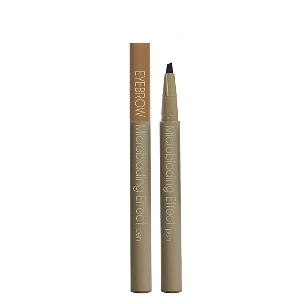 Brown Waterproof Microblading Eyebrow Pencil With Precision Tip, Longlasting Natural Chestnut Brows
