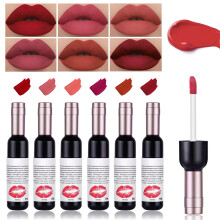 Matte Lipstick Set 6PCS Wine Lip Tint Waterproof Long Lasting Non Stick Cup Moisturizing Finish