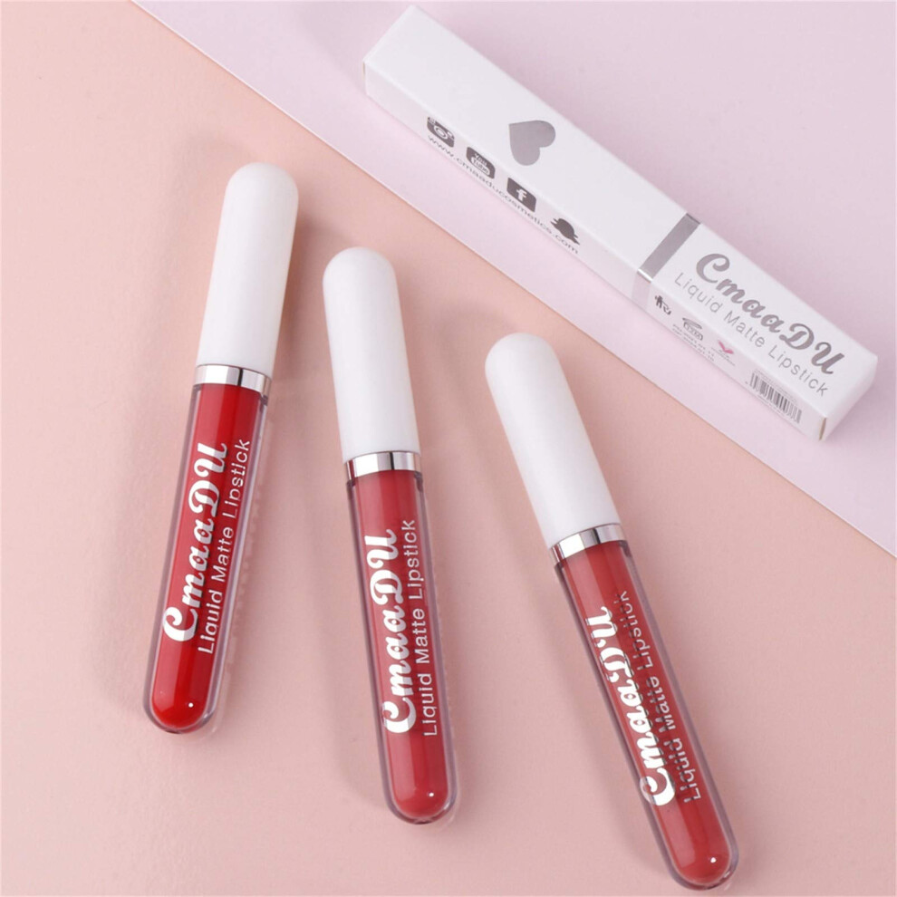 Waterproof Matte Liquid Lipstick Long Lasting NonStick Smooth  Pigmented Lip Color A5G