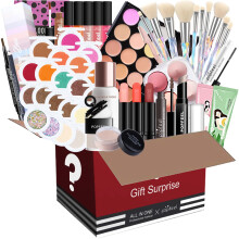 All in One Makeup Kit for Women with Eyeshadow Lipstick Blush Mascara Eyeliner Face Powder Brush