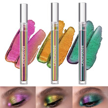 Liquid Glitter Eyeshadow Set with LongLasting Chameleon Colors, Smudgeproof QuickDry Eye Makeup (#Peacock+Wonder+Ember)